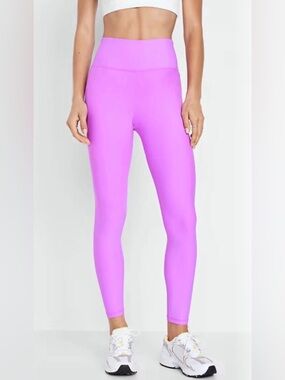 Old Navy Powersoft Pocket Leggings Bright Purple Size M